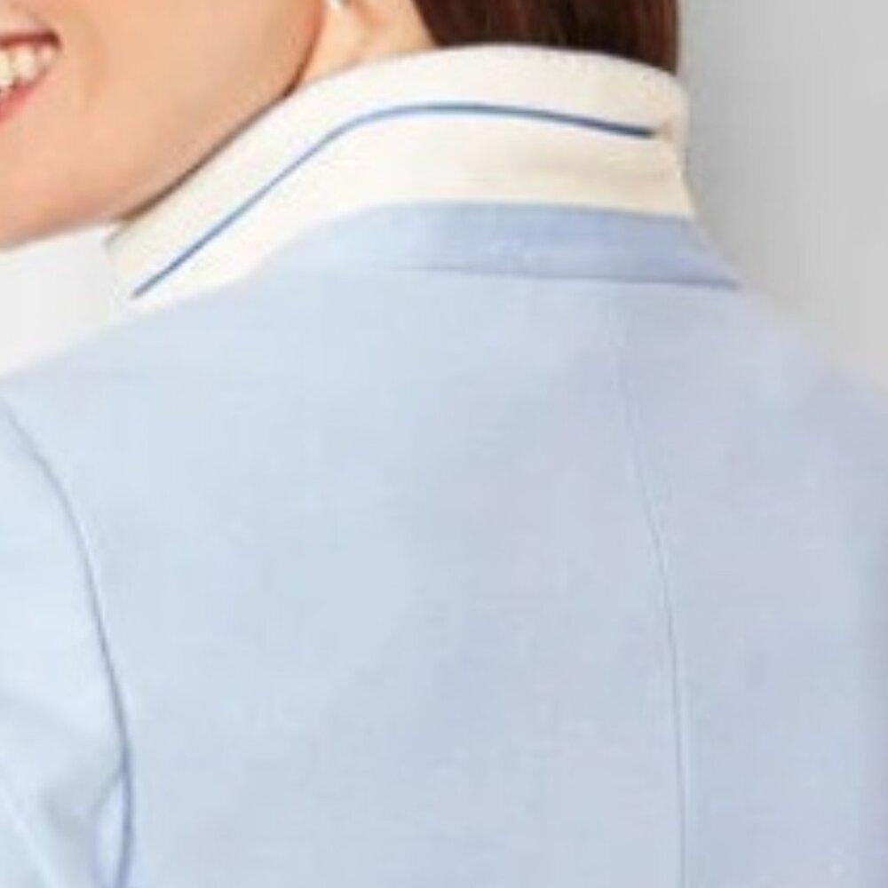Talbots Tailored Light Blue Knit Blazer • Petite 8P • Elevated Casual Workwear - Picture 9 of 12